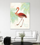 Flamingo Tropicale II by Sue Schlabach on GIANT ART - green tropical