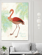Flamingo Tropicale II by Sue Schlabach on GIANT ART - green tropical