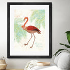 Flamingo Tropicale II by Sue Schlabach on GIANT ART - green tropical