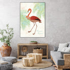 Flamingo Tropicale II by Sue Schlabach on GIANT ART - green tropical