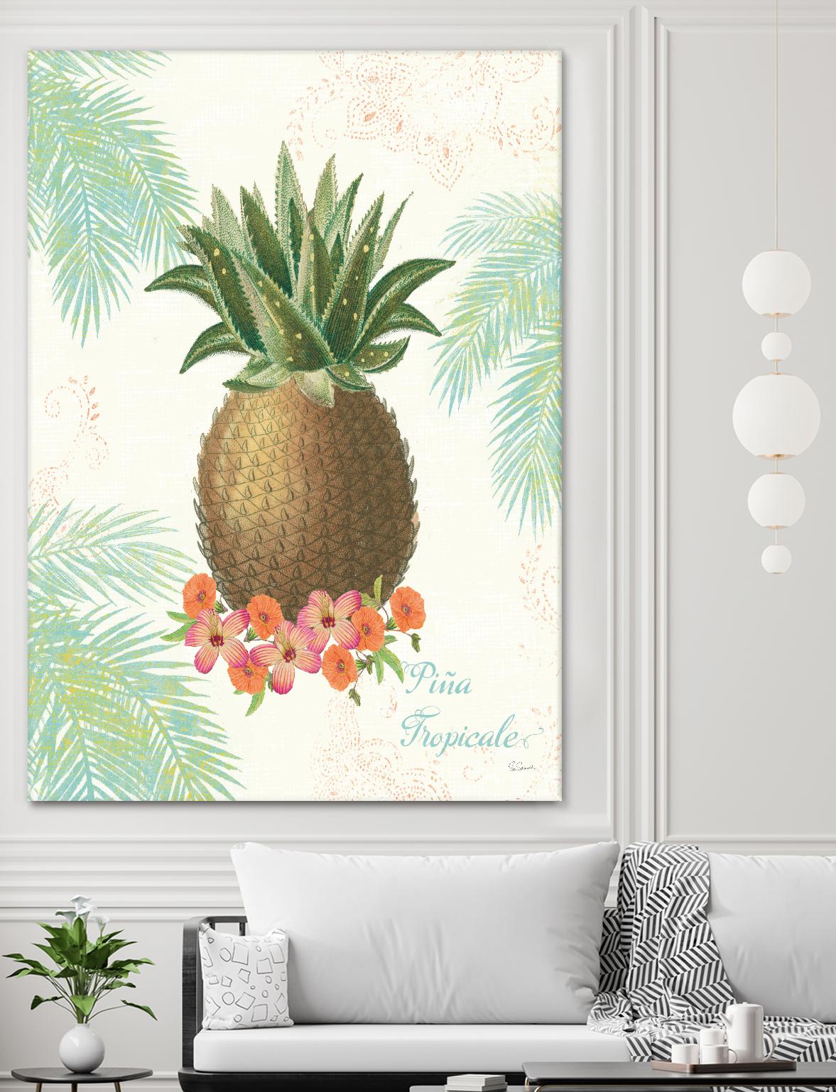 Flamingo Tropicale IV by Sue Schlabach on GIANT ART - brown tropical