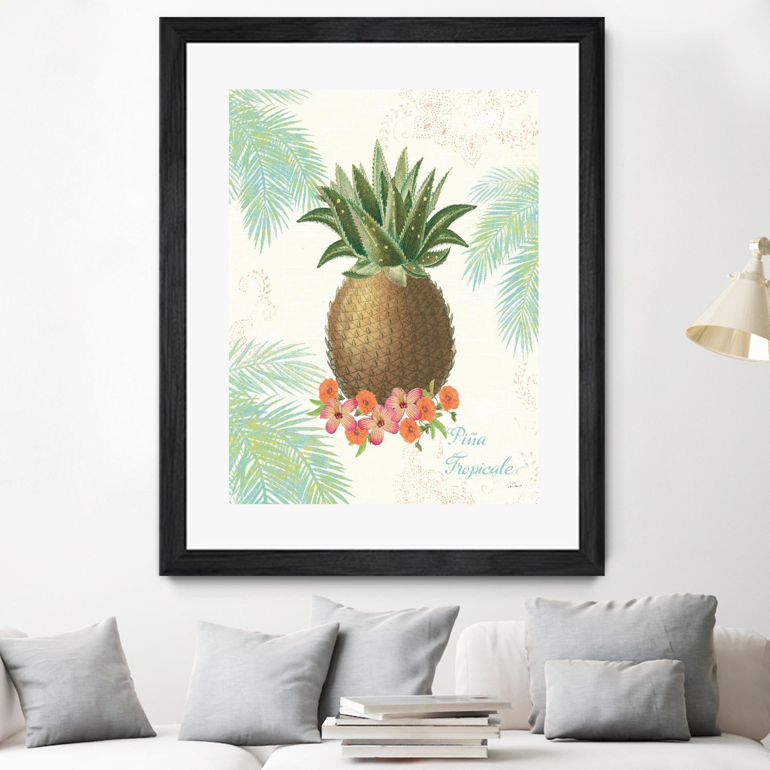 Flamingo Tropicale IV by Sue Schlabach on GIANT ART - brown tropical
