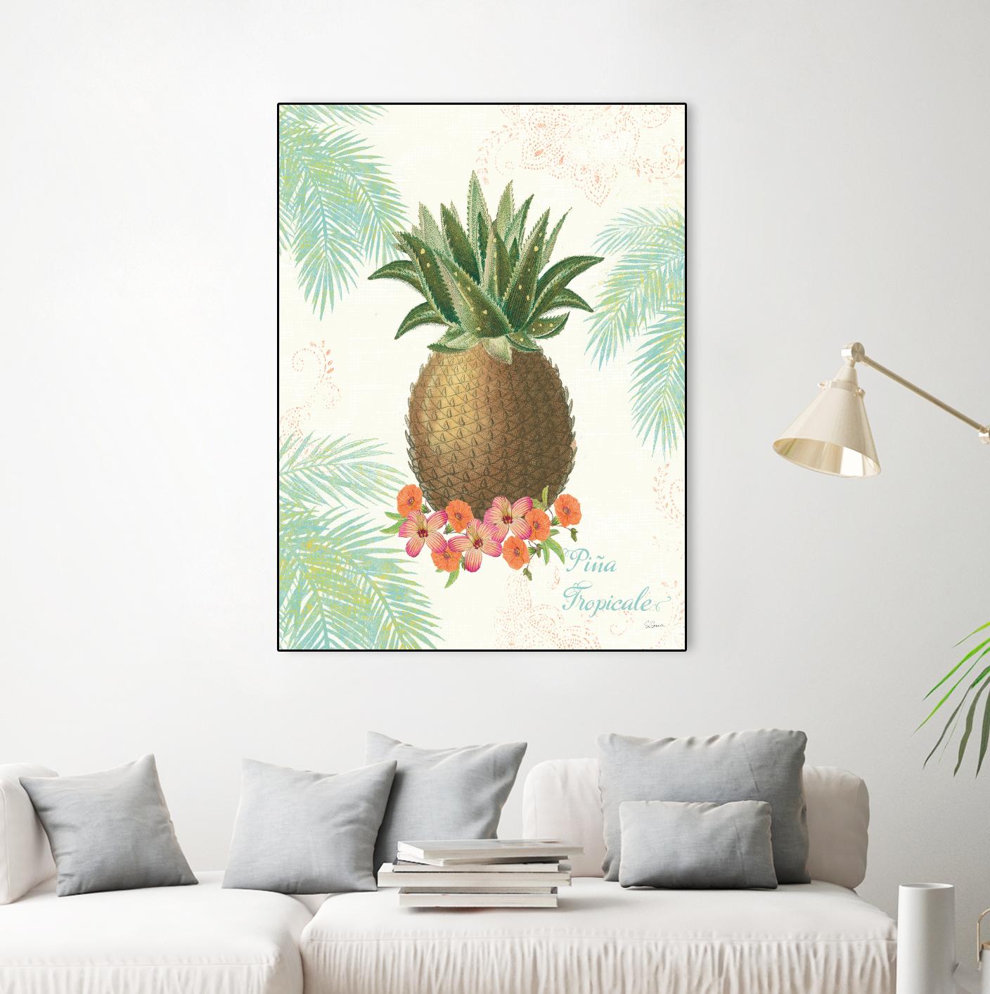 Flamingo Tropicale IV by Sue Schlabach on GIANT ART - brown tropical