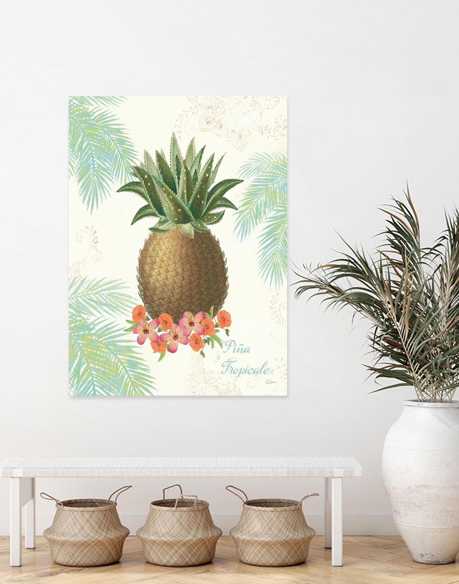 Flamingo Tropicale IV by Sue Schlabach on GIANT ART - brown tropical