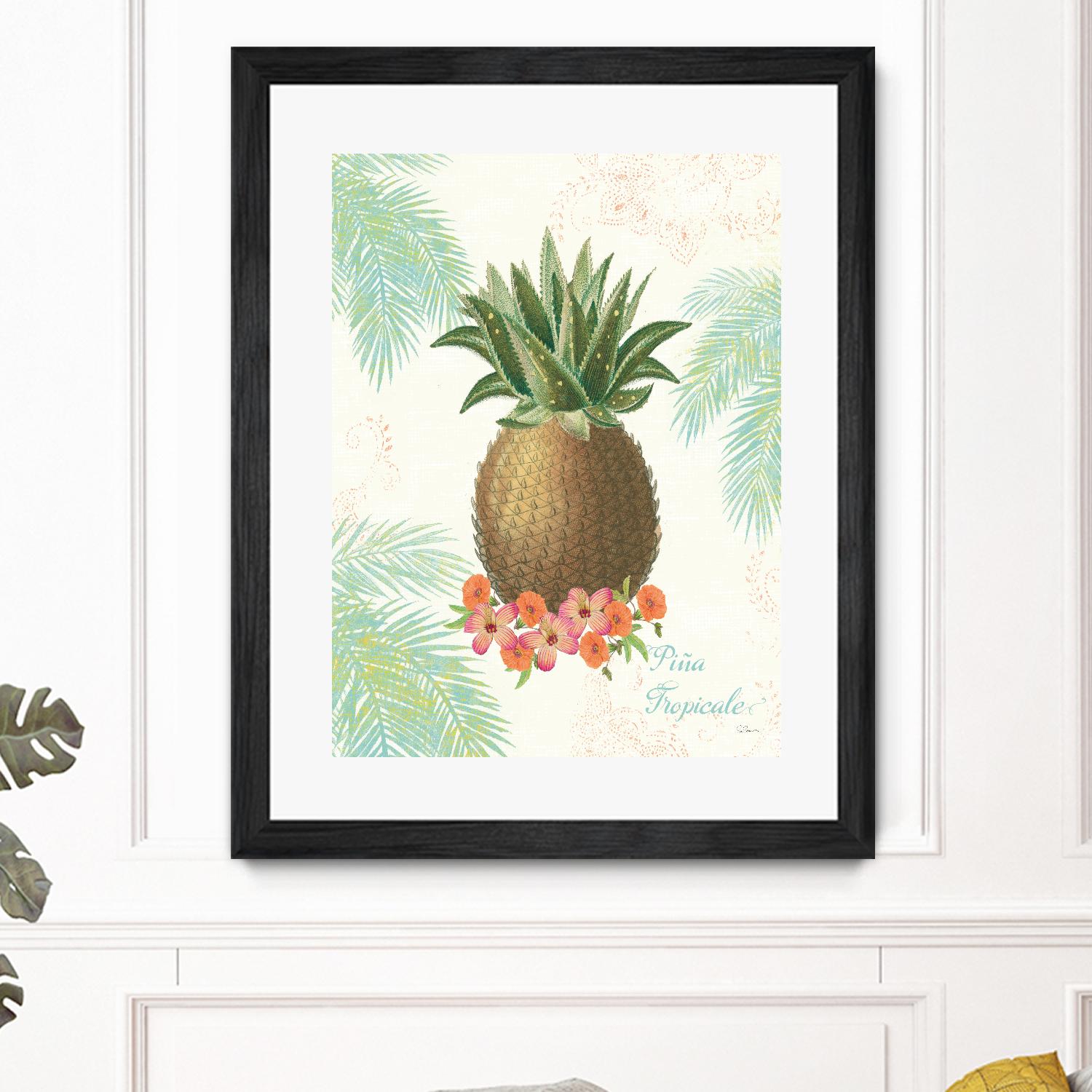 Flamingo Tropicale IV by Sue Schlabach on GIANT ART - brown tropical