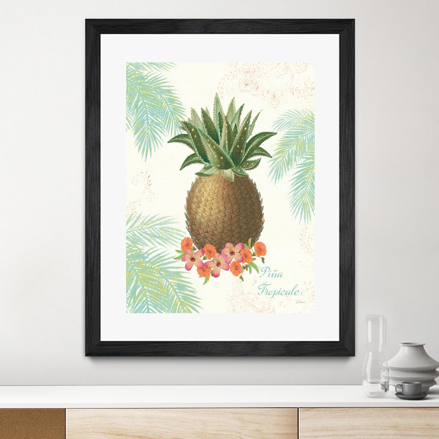 Flamingo Tropicale IV by Sue Schlabach on GIANT ART - brown tropical