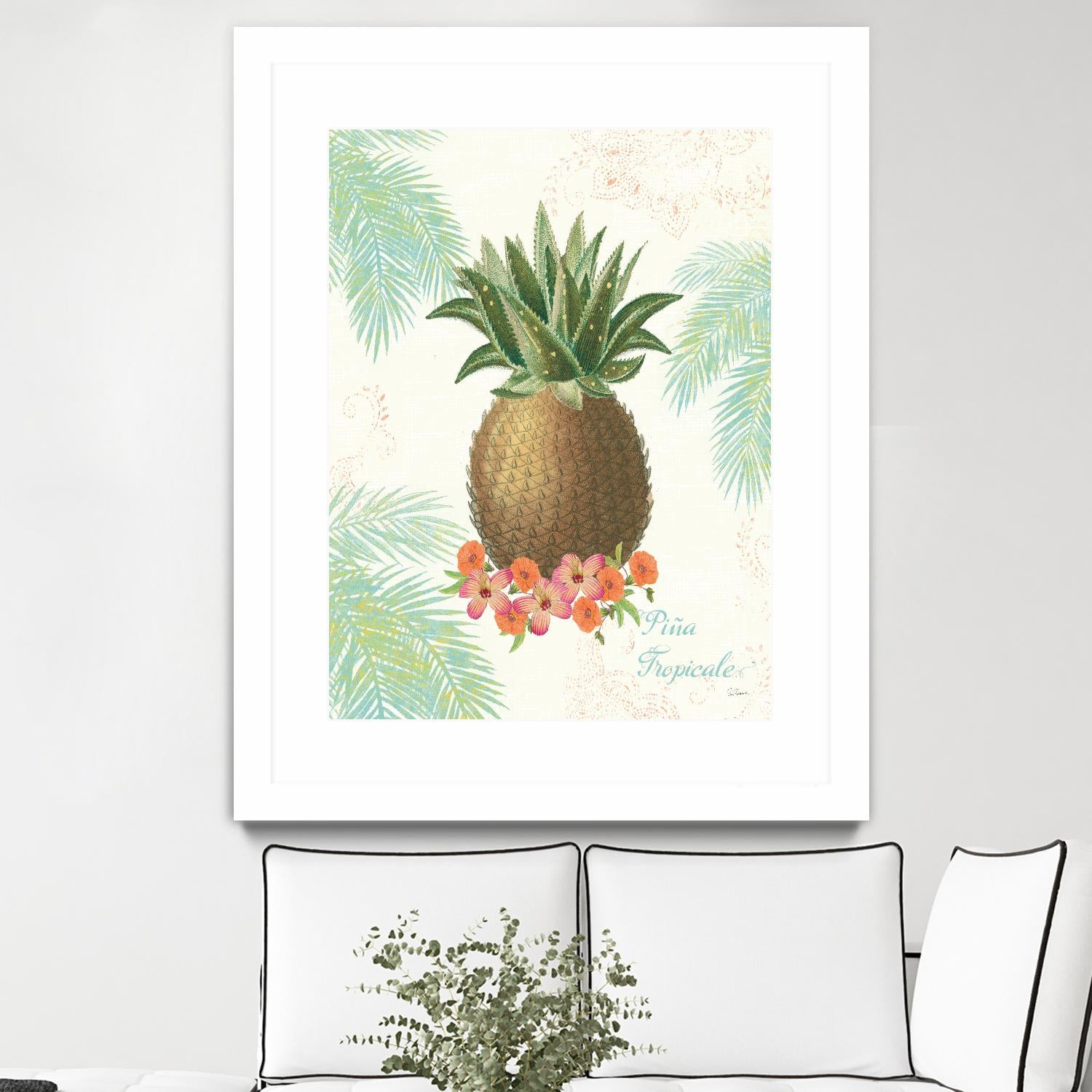 Flamingo Tropicale IV by Sue Schlabach on GIANT ART - brown tropical