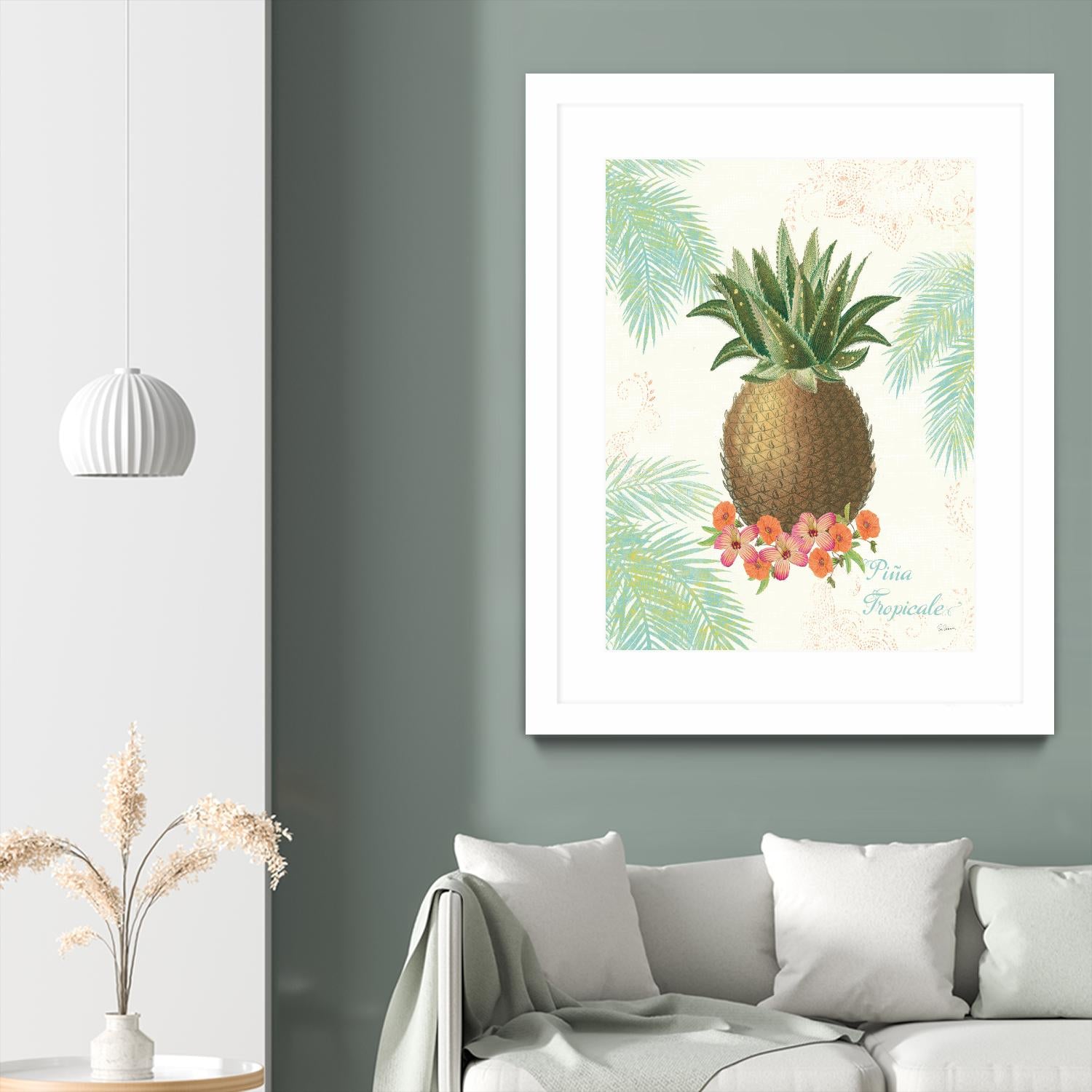 Flamingo Tropicale IV by Sue Schlabach on GIANT ART - brown tropical