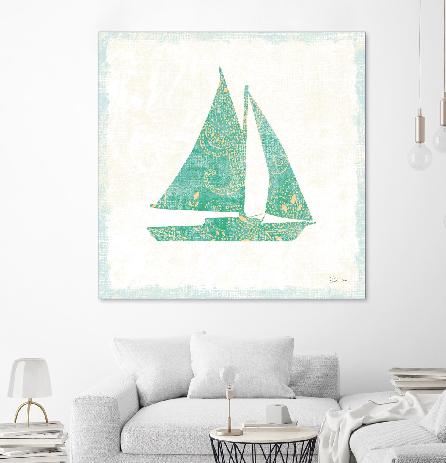 Flamingo Tropicale V by Sue Schlabach on GIANT ART - beige tropical