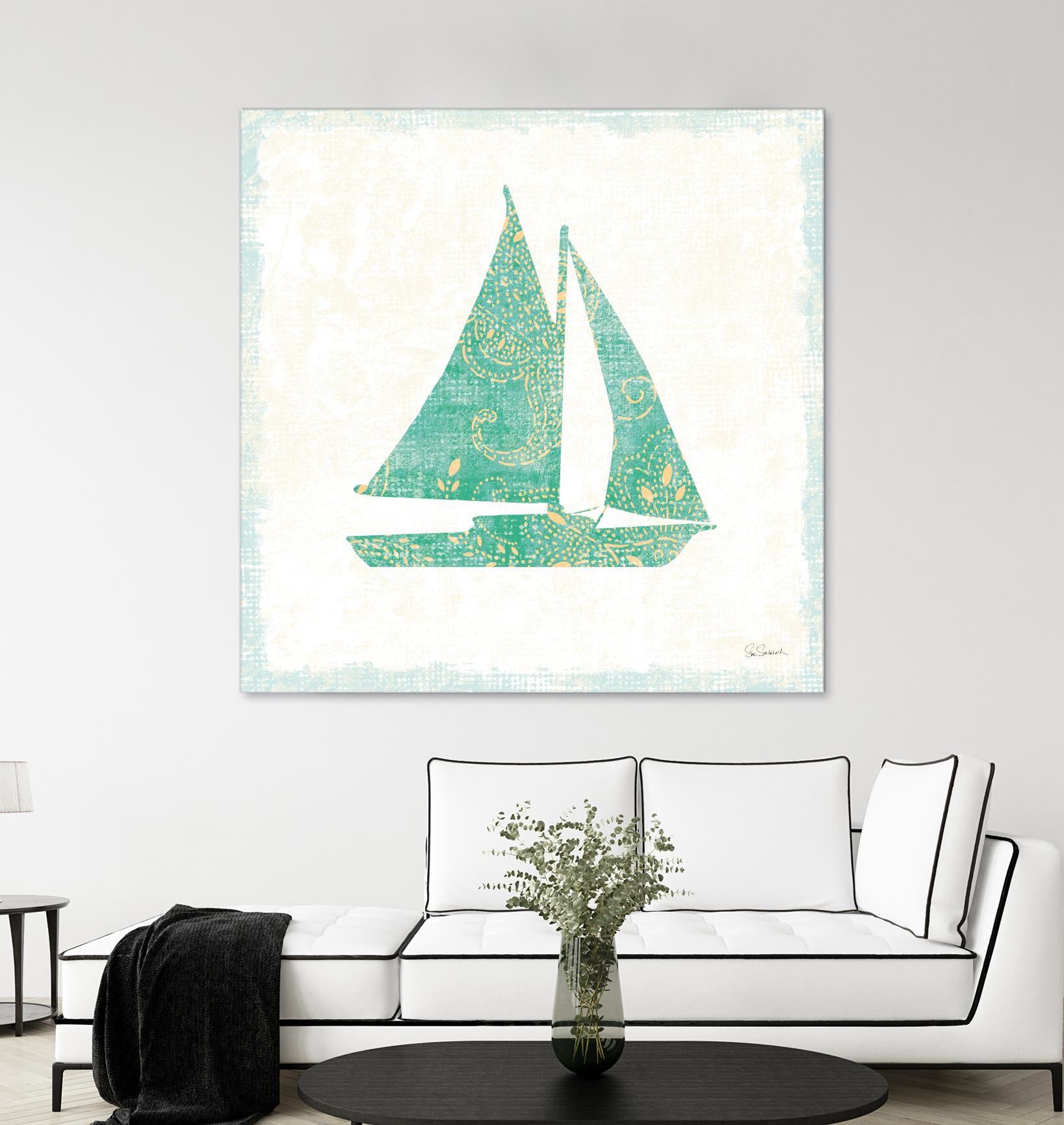 Flamingo Tropicale V by Sue Schlabach on GIANT ART - beige tropical