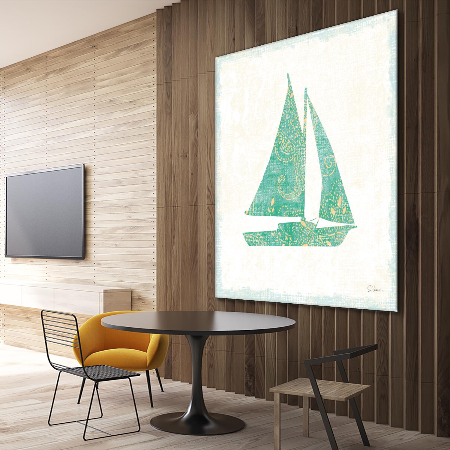 Flamingo Tropicale V by Sue Schlabach on GIANT ART - beige tropical