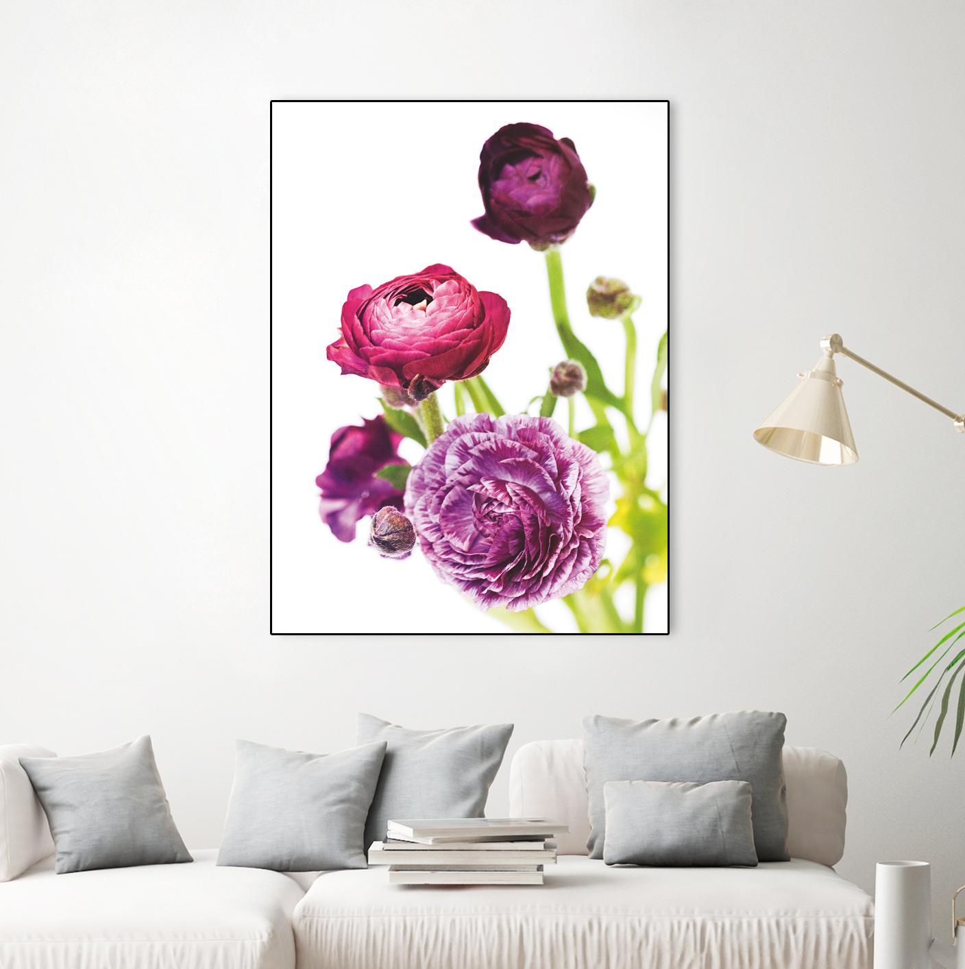 Spring Ranunculus VI by Laura Marshall on GIANT ART - green floral