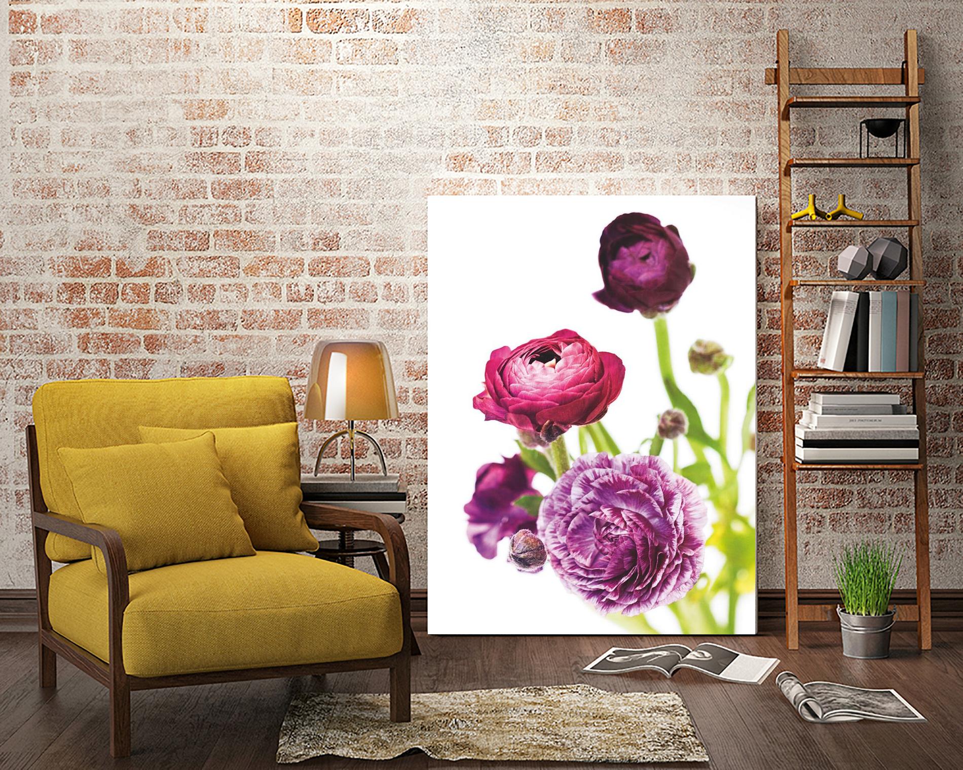 Spring Ranunculus VI by Laura Marshall on GIANT ART - green floral