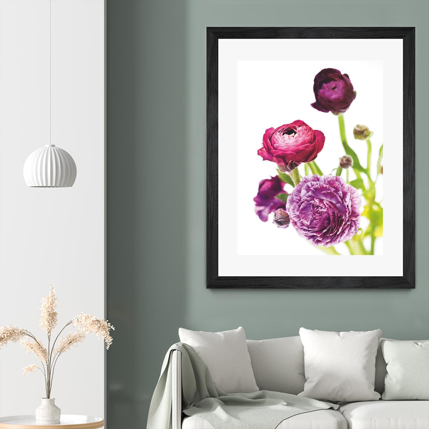 Spring Ranunculus VI by Laura Marshall on GIANT ART - green floral