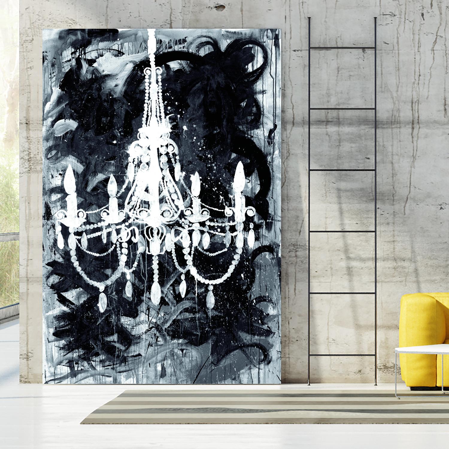 Chandelier Black and White by Kent Youngstrom on GIANT ART - grey interior