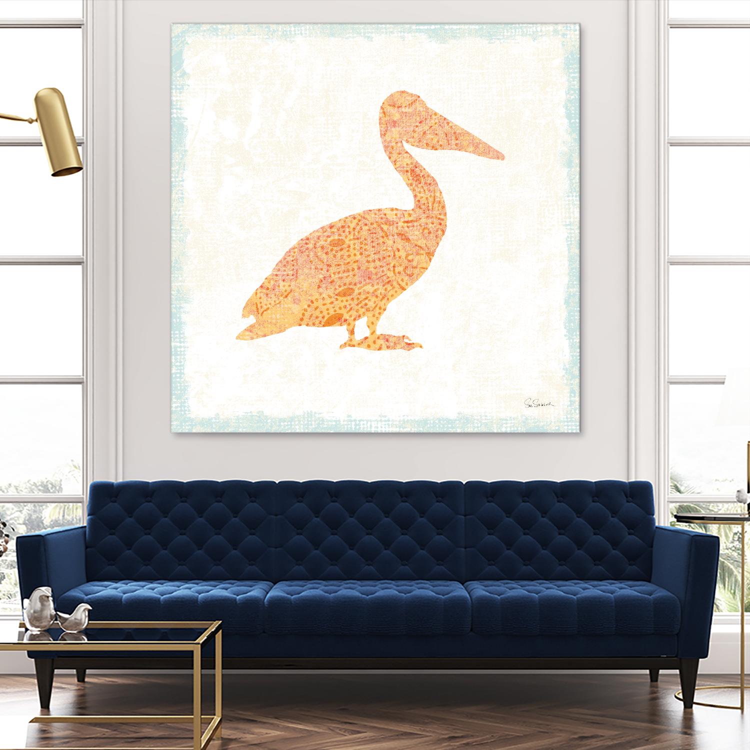 Flamingo Tropicale IX by Carol Rowan on GIANT ART - beige tropical