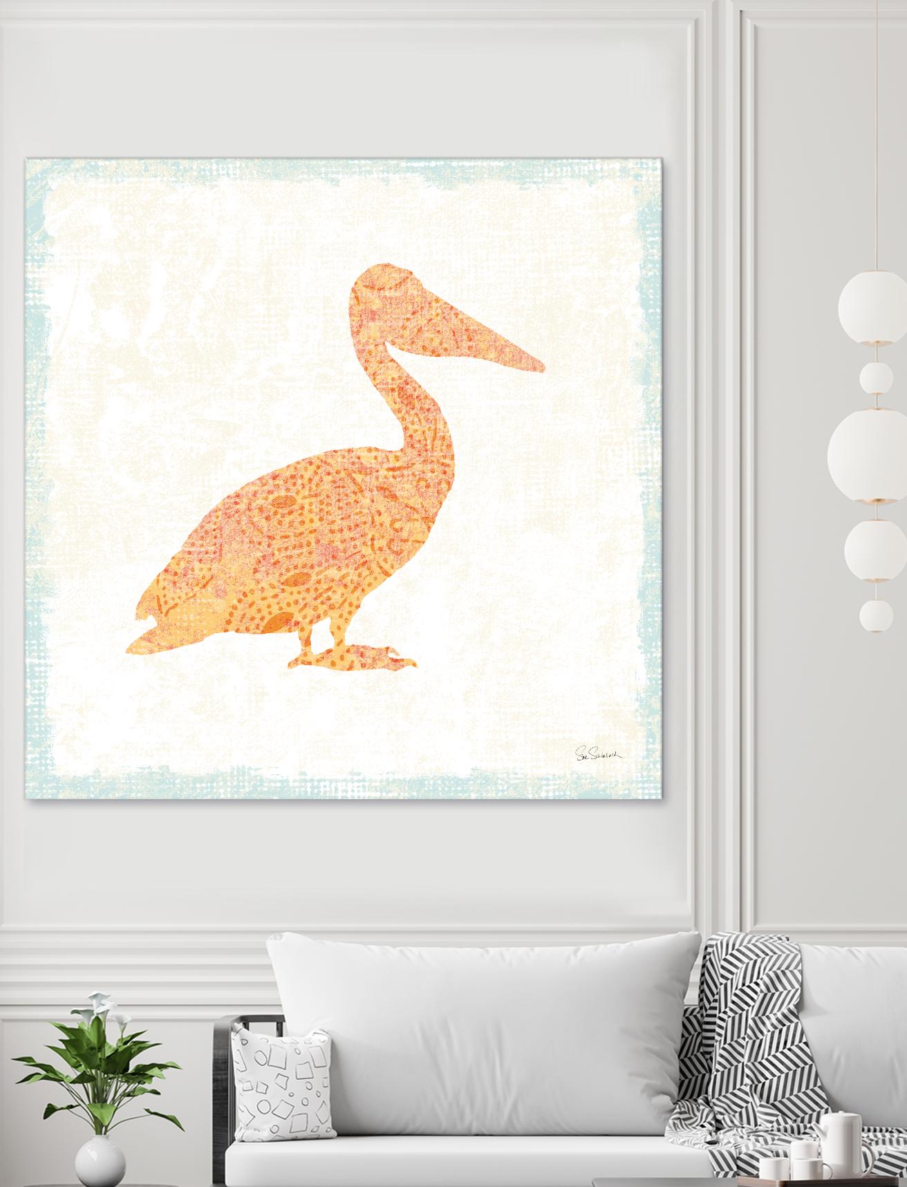 Flamingo Tropicale IX by Carol Rowan on GIANT ART - beige tropical