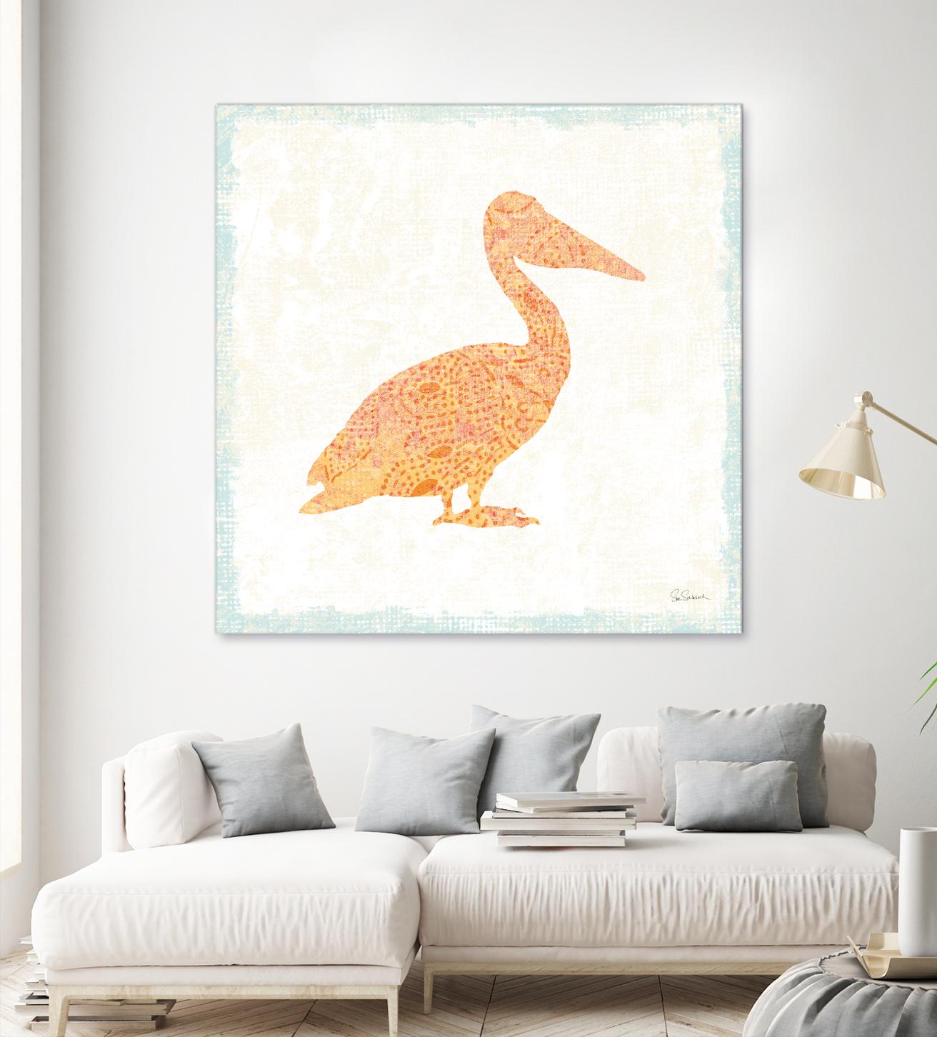 Flamingo Tropicale IX by Carol Rowan on GIANT ART - beige tropical
