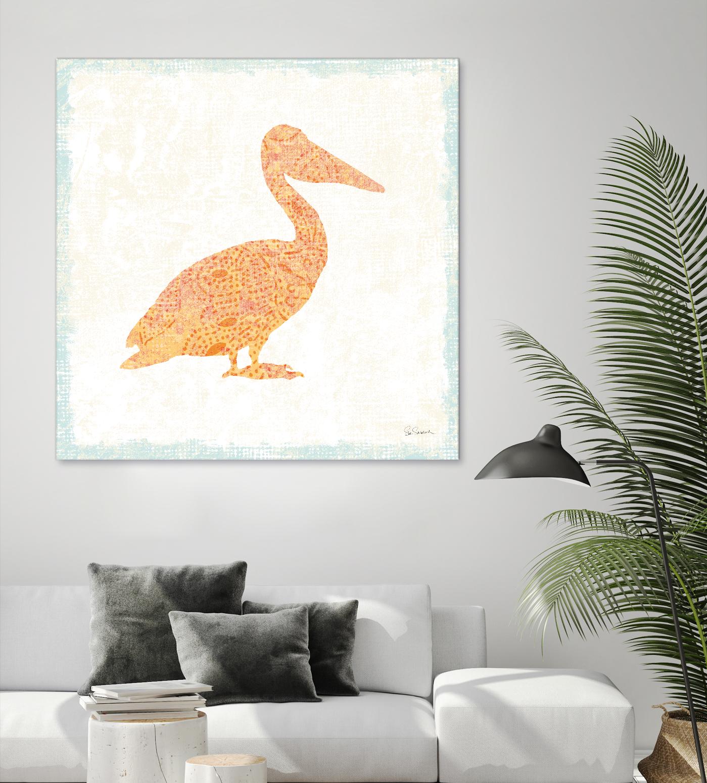 Flamingo Tropicale IX by Carol Rowan on GIANT ART - beige tropical