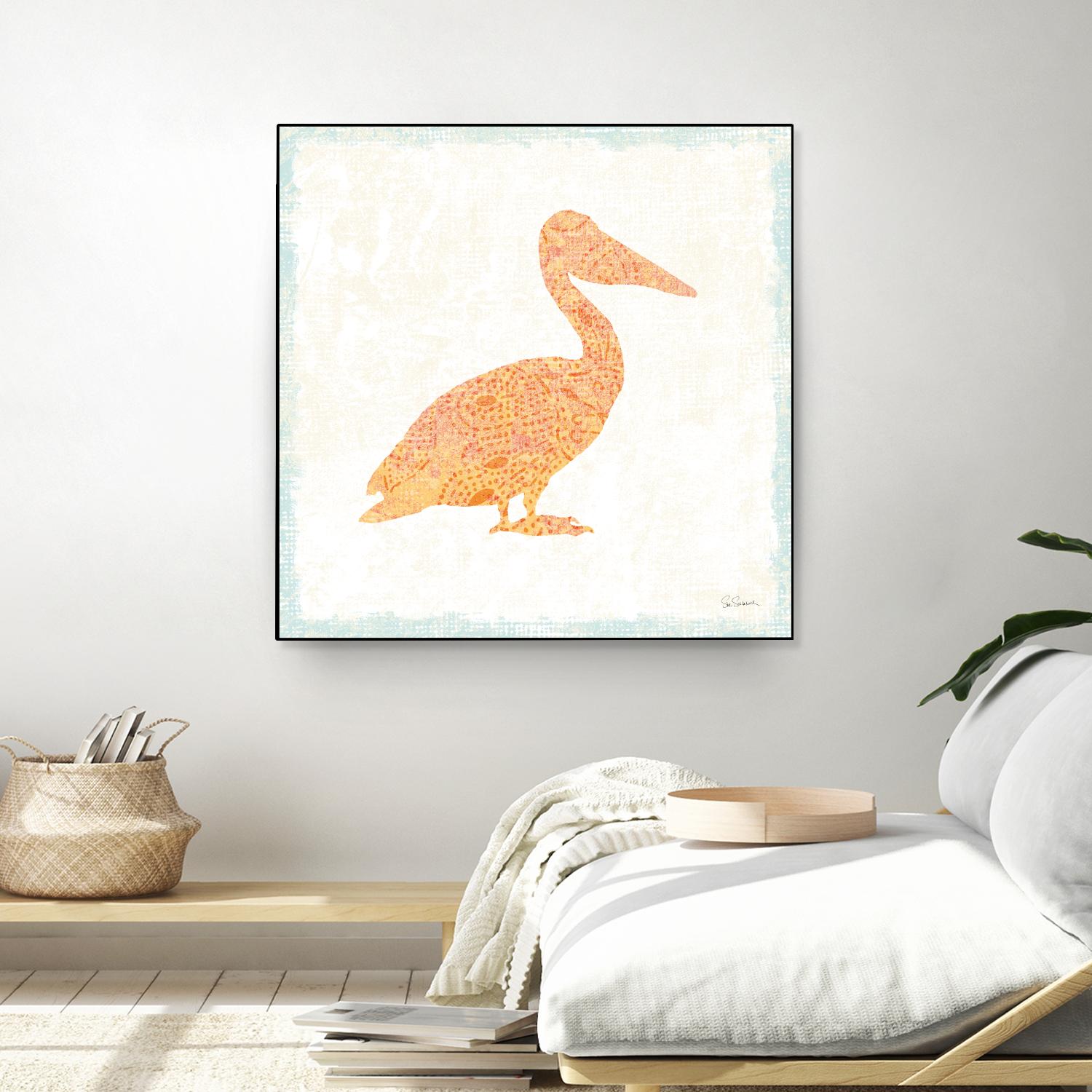 Flamingo Tropicale IX by Carol Rowan on GIANT ART - beige tropical