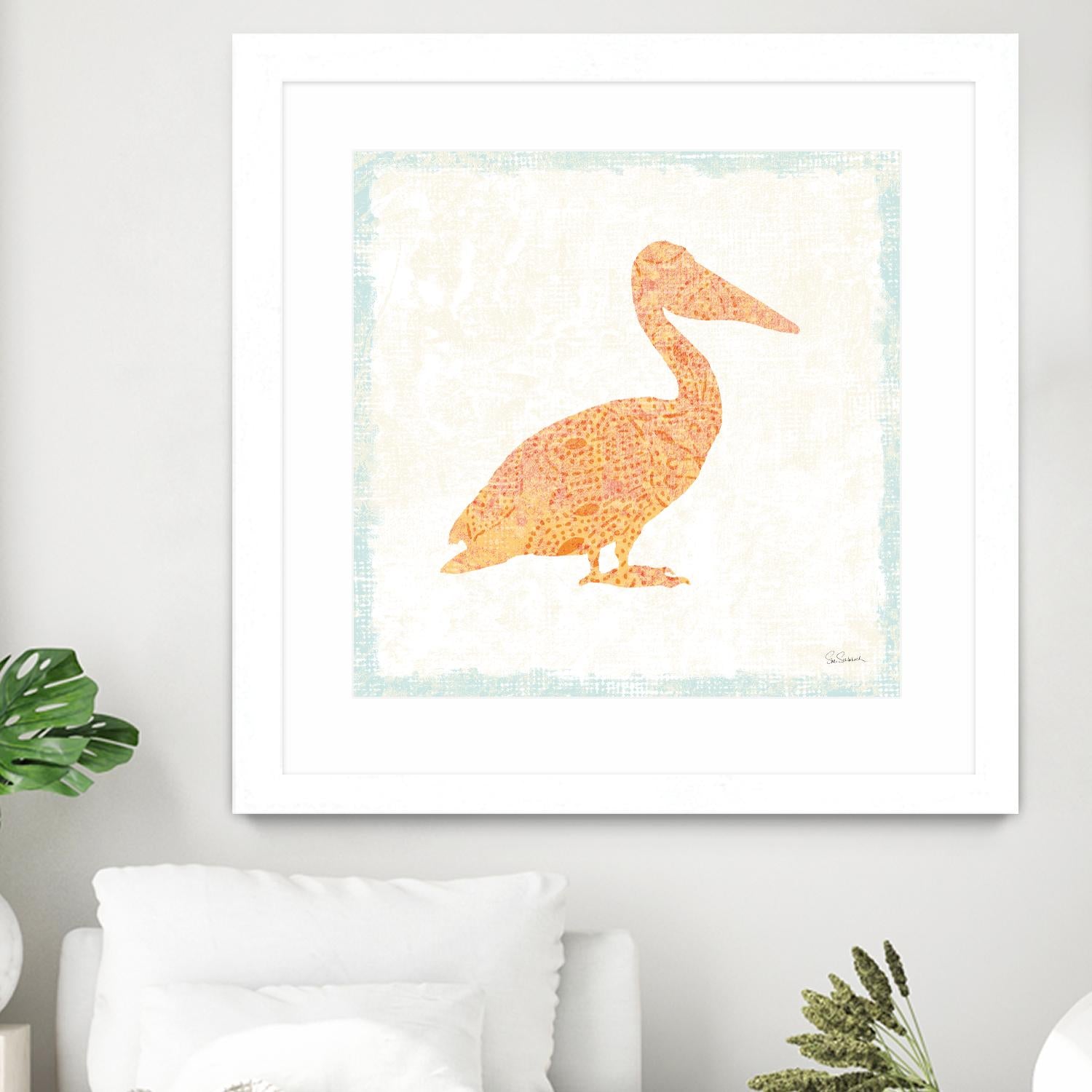 Flamingo Tropicale IX by Carol Rowan on GIANT ART - beige tropical