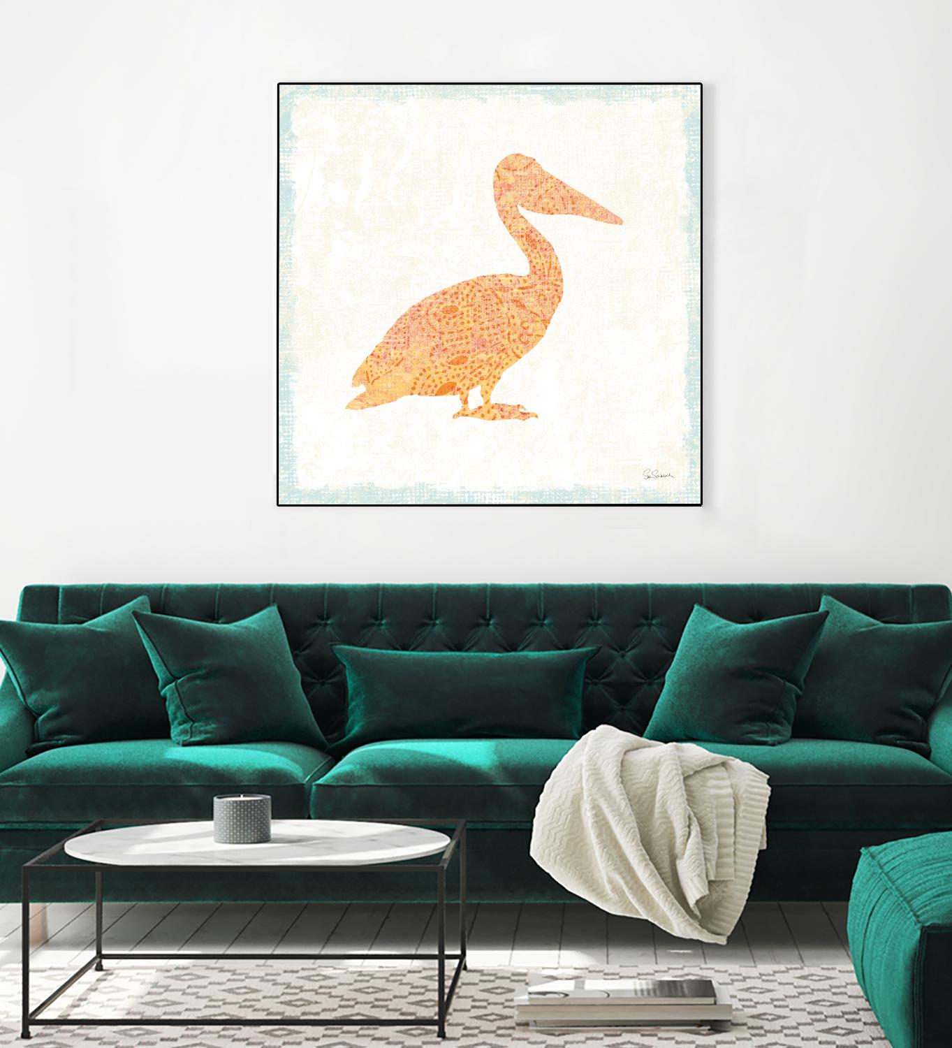 Flamingo Tropicale IX by Carol Rowan on GIANT ART - beige tropical