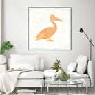 Flamingo Tropicale IX by Carol Rowan on GIANT ART - beige tropical