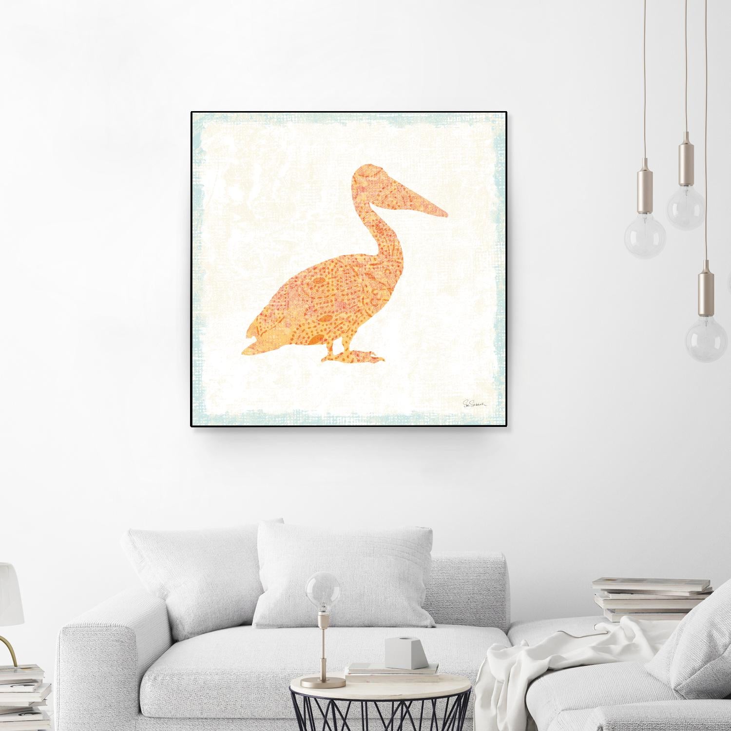Flamingo Tropicale IX by Carol Rowan on GIANT ART - beige tropical