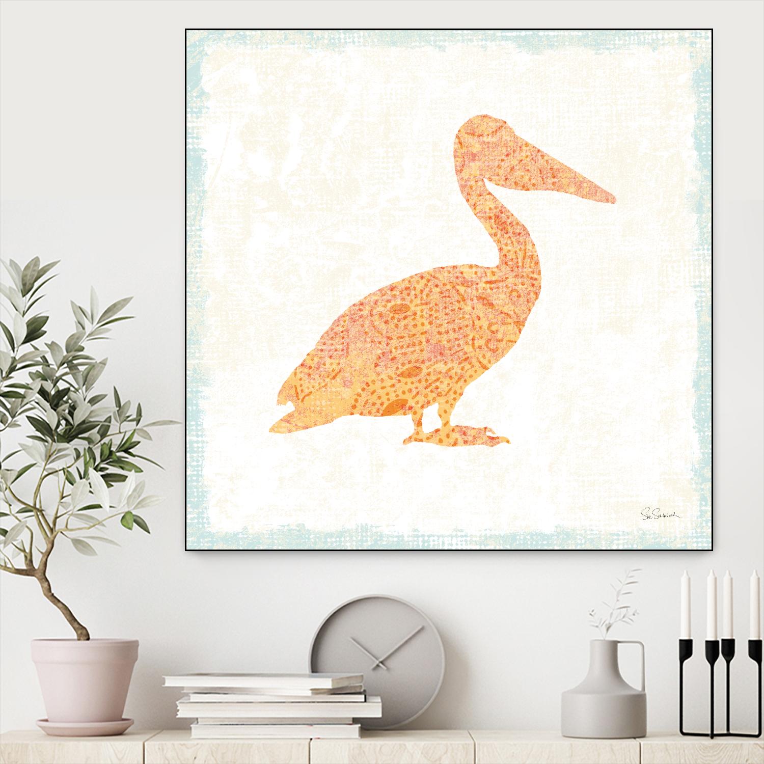 Flamingo Tropicale IX by Carol Rowan on GIANT ART - beige tropical