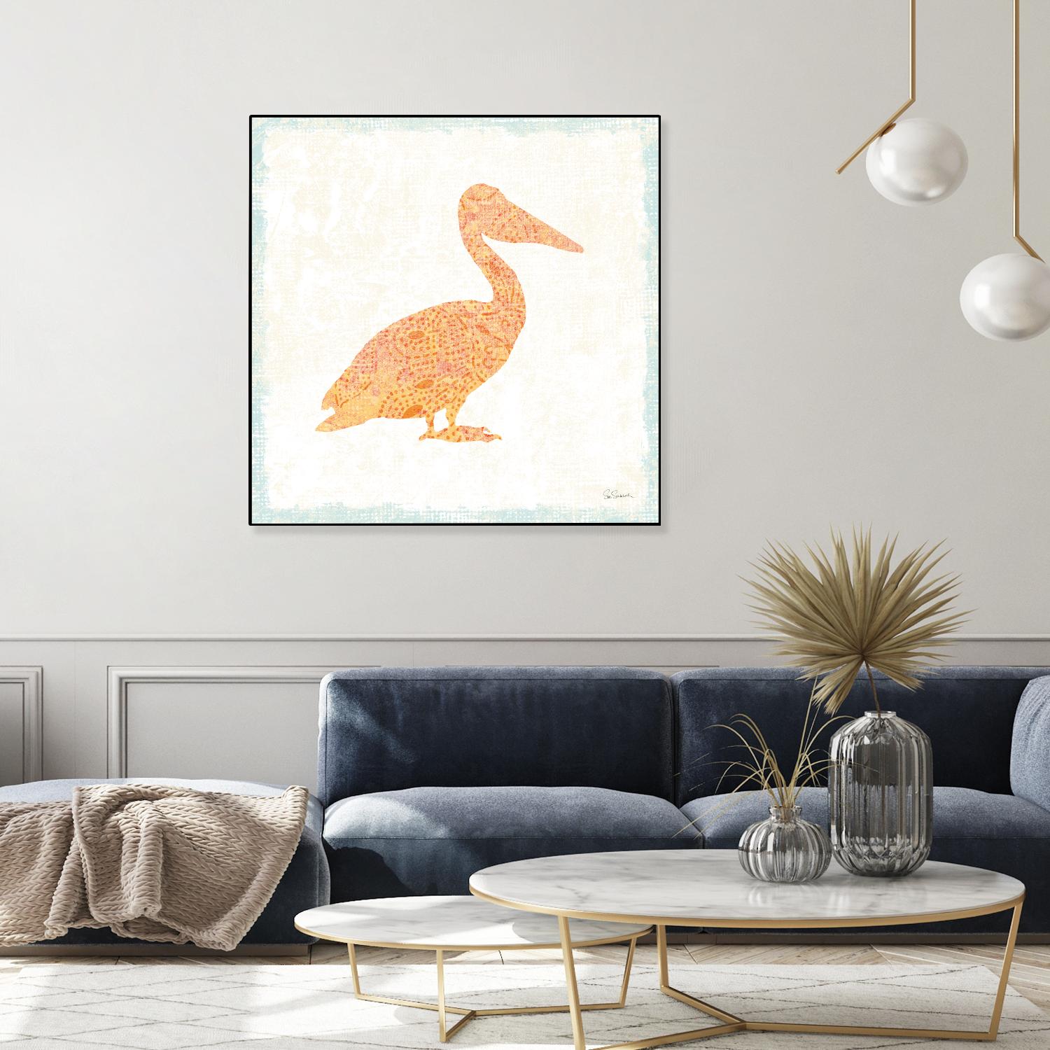 Flamingo Tropicale IX by Carol Rowan on GIANT ART - beige tropical