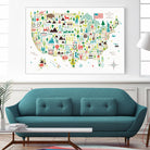 Illustrated USA by Michael Mullan on GIANT ART - green maps
