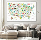 Illustrated USA by Michael Mullan on GIANT ART - green maps