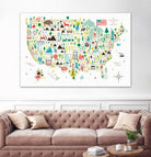 Illustrated USA by Michael Mullan on GIANT ART - green maps