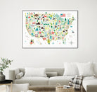 Illustrated USA by Michael Mullan on GIANT ART - green maps