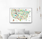 Illustrated USA by Michael Mullan on GIANT ART - green maps