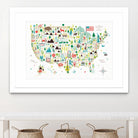 Illustrated USA by Michael Mullan on GIANT ART - green maps