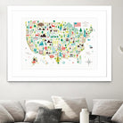 Illustrated USA by Michael Mullan on GIANT ART - green maps
