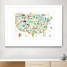 Illustrated USA by Michael Mullan on GIANT ART - green maps