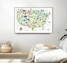Illustrated USA by Michael Mullan on GIANT ART - green maps