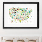 Illustrated USA by Michael Mullan on GIANT ART - green maps