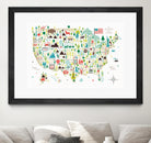 Illustrated USA by Michael Mullan on GIANT ART - green maps