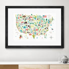 Illustrated USA by Michael Mullan on GIANT ART - green maps