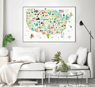 Illustrated USA by Michael Mullan on GIANT ART - green maps