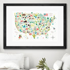 Illustrated USA by Michael Mullan on GIANT ART - green maps