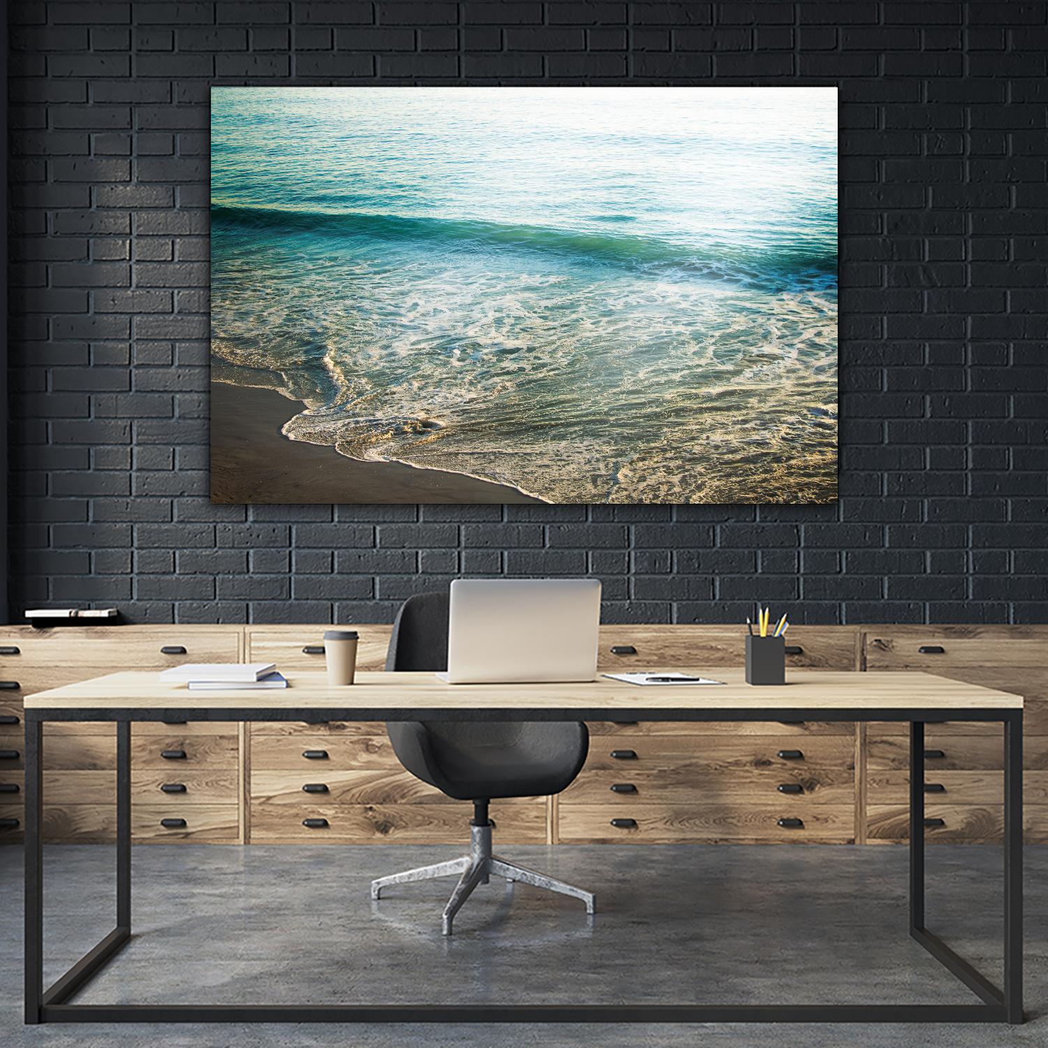 First Light I by Elizabeth Urquhart on GIANT ART - brown sea scene