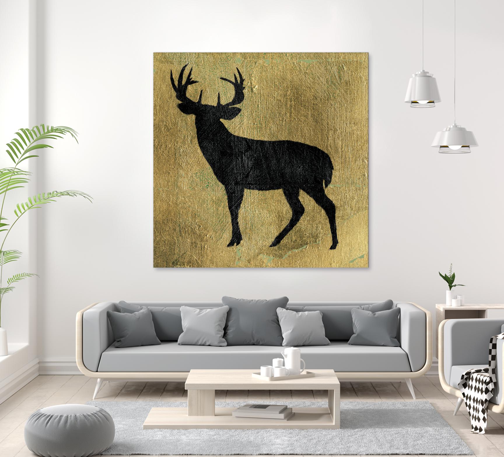 Golden Lodge I by James Wiens on GIANT ART - black animals