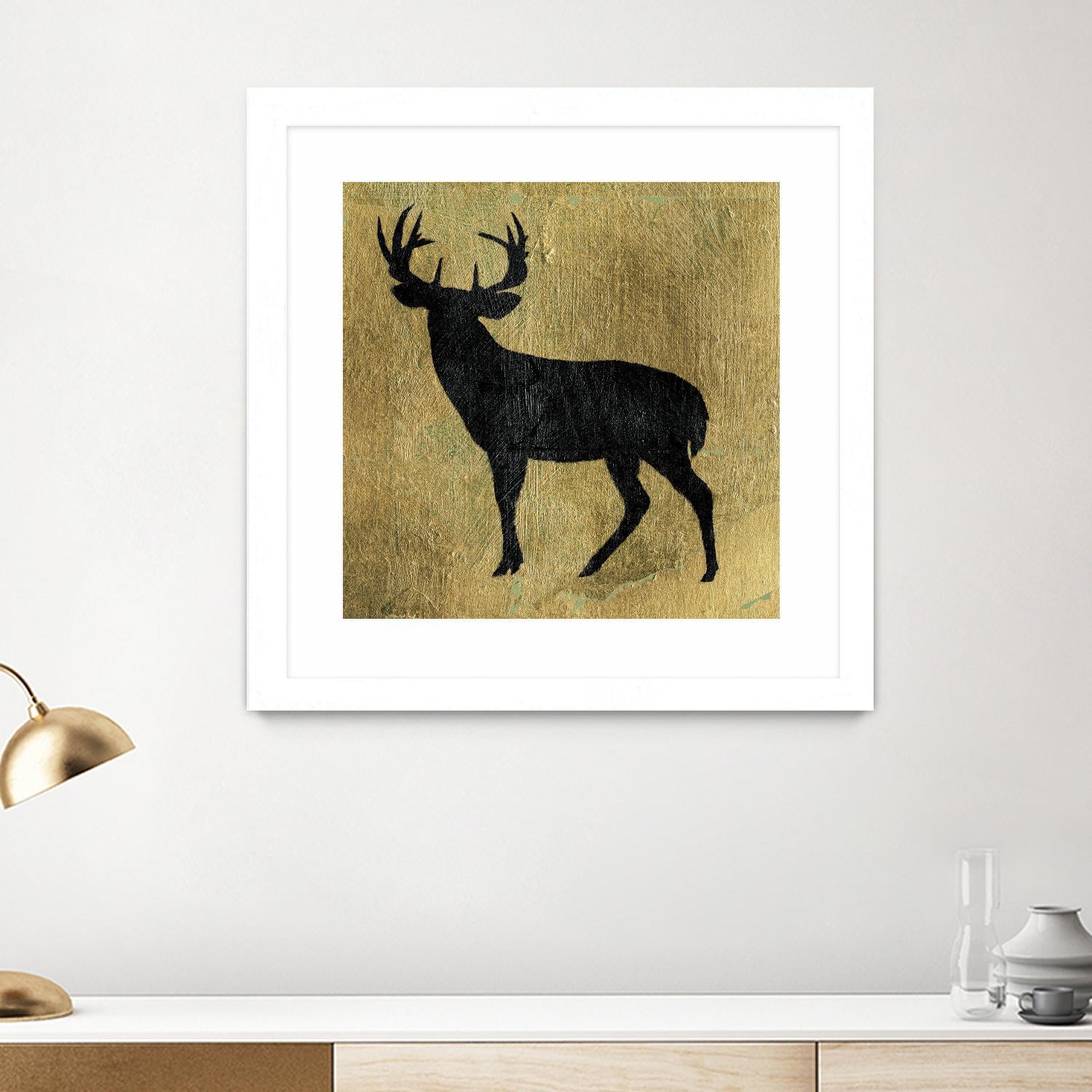 Golden Lodge I by James Wiens on GIANT ART - black animals