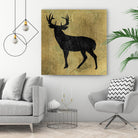 Golden Lodge I by James Wiens on GIANT ART - gold animals deer