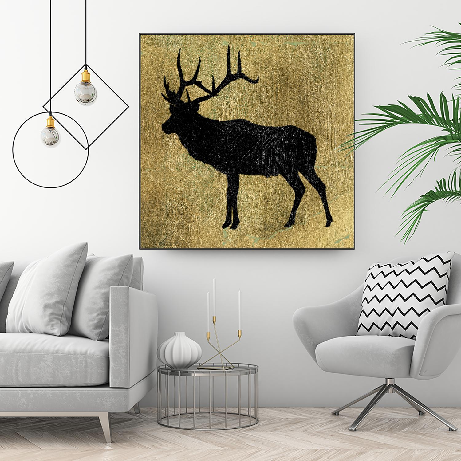 Golden Lodge IV by James Wiens on GIANT ART - black animals