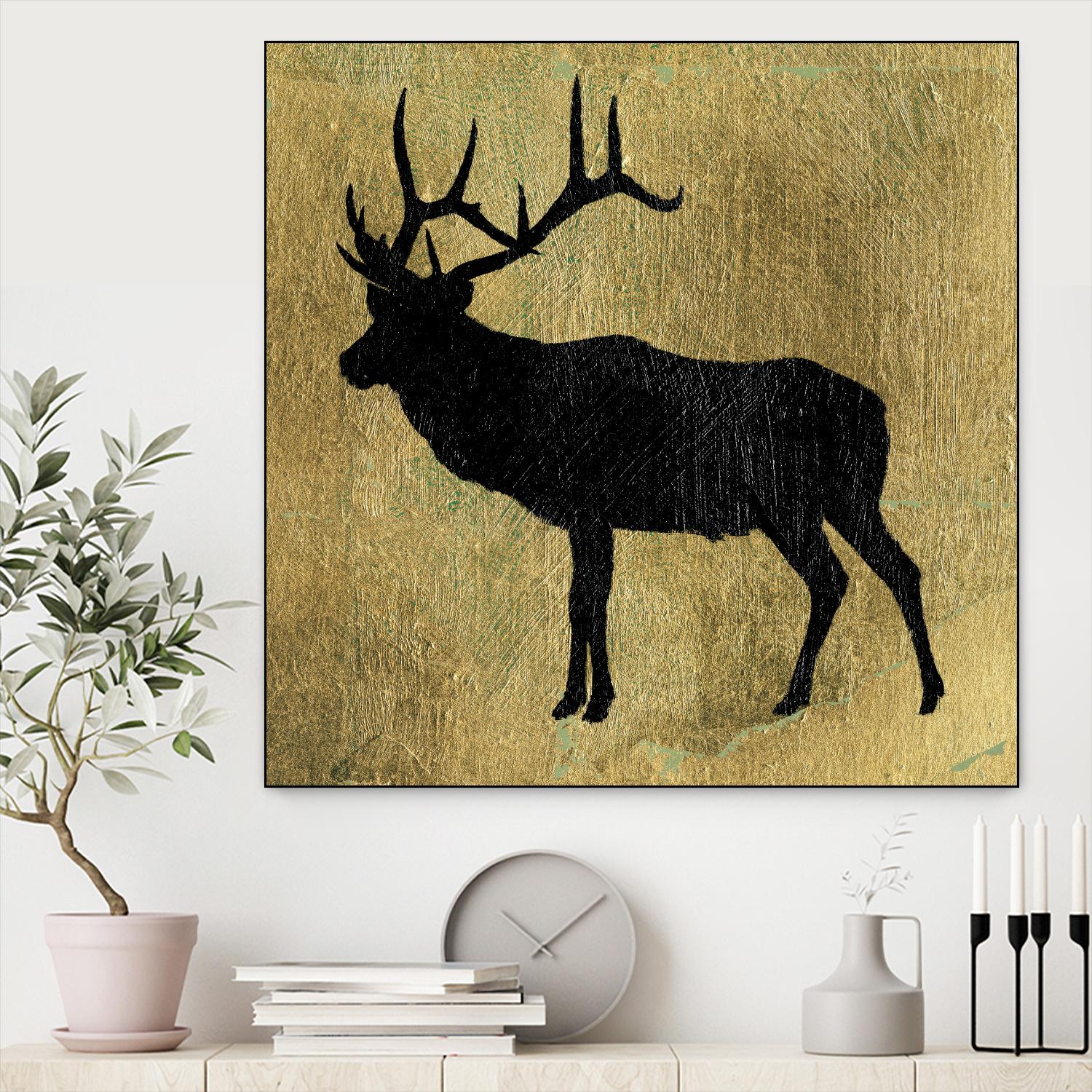 Golden Lodge IV by James Wiens on GIANT ART - black animals